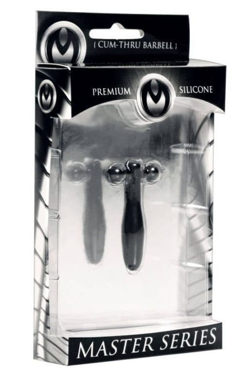 Silicone Cum-Thru Barbell Penis Plug - Image 4