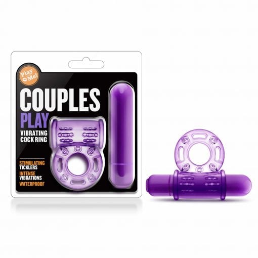Play With Me Couples Play Vibrating Cock Ring Purple