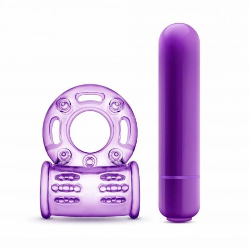 Play With Me Couples Play Vibrating Cock Ring Purple - Image 3