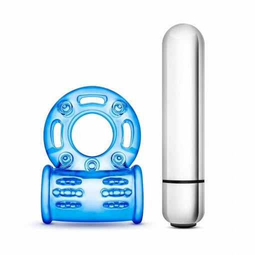 Stay Hard 10 Function Vibrating Bull Ring Blue - Image 3