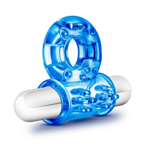 Stay Hard 10 Function Vibrating Bull Ring Blue - Image 4