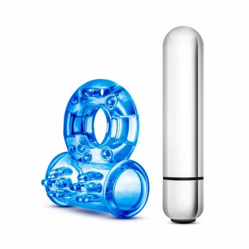 Stay Hard 10 Function Vibrating Bull Ring Blue - Image 5