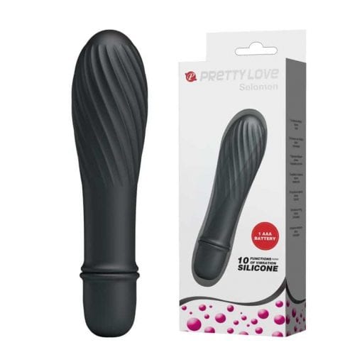 Battery G-Spot Vibrator Black 137mm "Solomon"