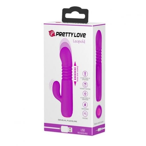 Rechargeable Vibe "Leopold" Pink 155mm x 29mm