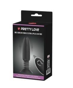 Remote Beaded Vibrating Butt Plug Black (146mm)