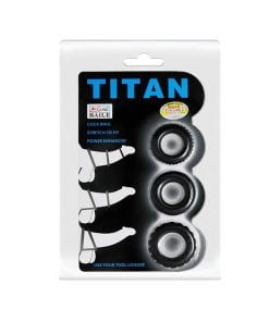 Titan 3pk Cock Rings Black