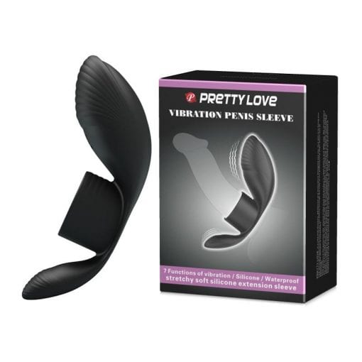 Vibrating Penis Sleeve Black (110mm)