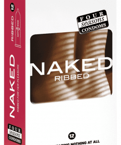 Condom Ultra Thin 12pk Naked Ribbed 52mm