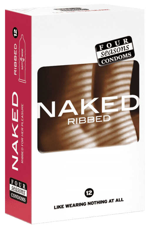 Condom Ultra Thin 12pk Naked Ribbed 52mm