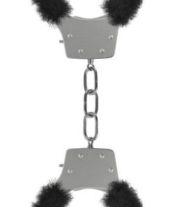 Pleasure Handcuffs Furry - Black