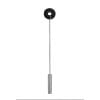 Leather Circle Tipped Crop - Black