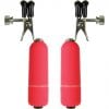 Vibrating Nipple Clamps - Red