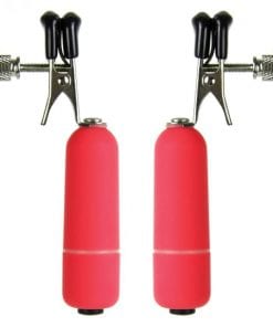 Vibrating Nipple Clamps - Red