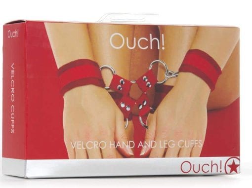 Velcro Hand And Leg Cuffs - Red