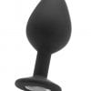 Large Diamond Butt Plug - Black