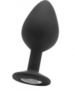 Large Diamond Butt Plug - Black