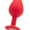 Large Diamond Butt Plug - Red