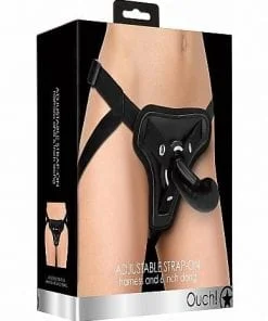 Adjustable 6''  Strap-on Set - Black