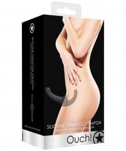 Silicone Strapless Strapon - Black