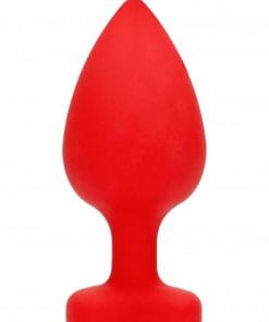 Diamond Heart Butt Plug - Extra Large - Red