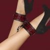 Luxury Ankle Cuffs - Burgundy