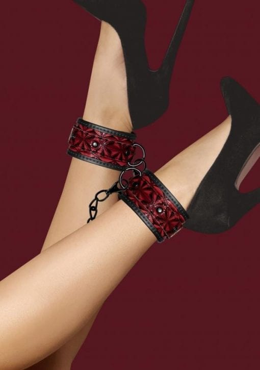 Luxury Ankle Cuffs - Burgundy