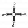 4-way Leather Hogtie Cross - Black