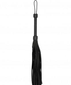 Heavy Leather Tail Flogger - Black
