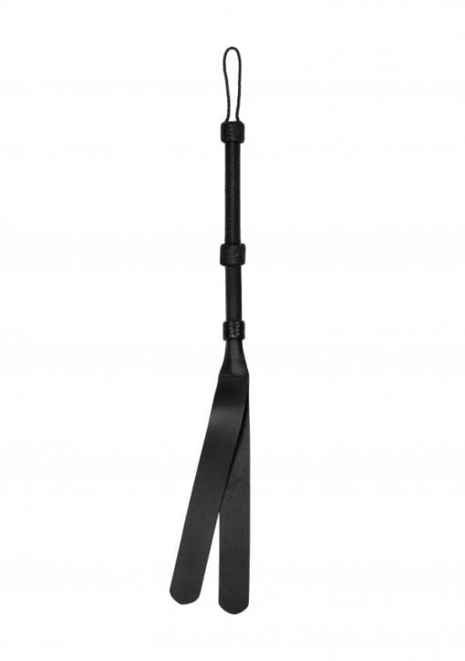 Heavy Duty Double Tailed Whip Flogger - Black