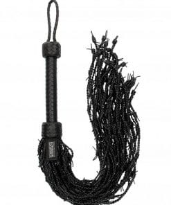 Leather Barbed Wire Flogger - Black