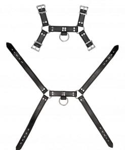 Leather Male Chest Harness - Black