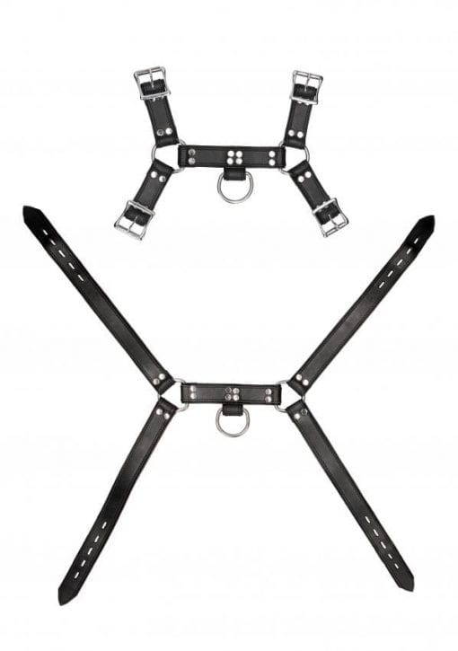 Leather Male Chest Harness - Black
