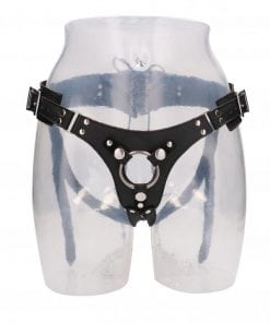 Leather Strap-on Harness  - Black