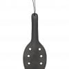 Saddle Leather Paddle With 8 Holes - Black