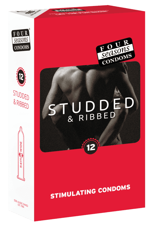 Condom 12pk Studs & Ribs 52mm