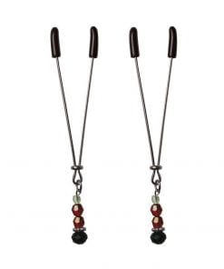 Ruby Black Nipple Clips