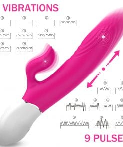 Lighter Thrusting Rabbit Vibrator - Pink