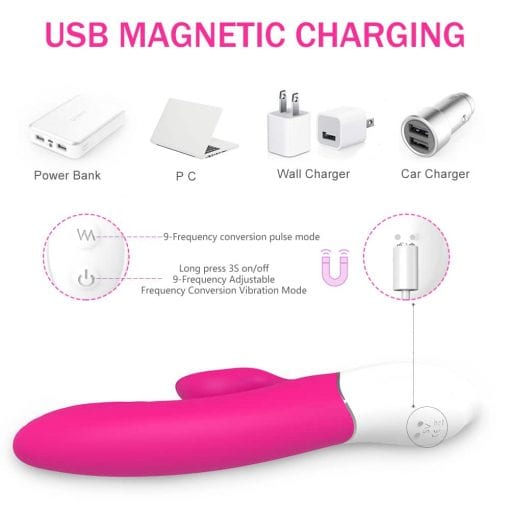 Lighter Thrusting Rabbit Vibrator Pink - Image 3