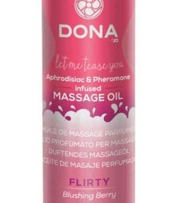 Dona Scented Massage Oil Flirty Aroma: Blushing Berry 4oz  (T)