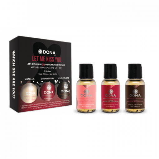 Dona Let Me Kiss You Massage Gift Set (Flavoured Massage Oil Trio 3 X 1oz)