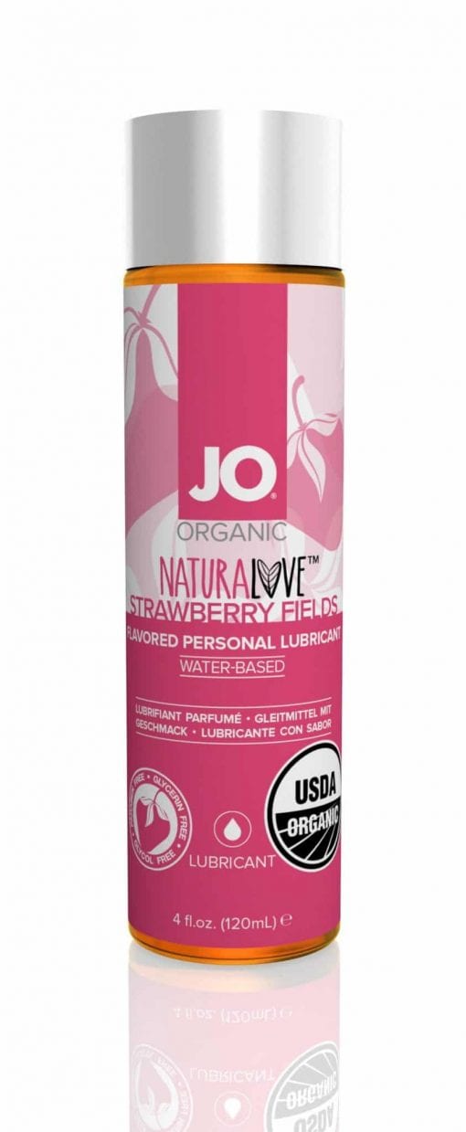 JO USDA Organic Lubricant Strawberry Fields 4 Oz / 120 ml