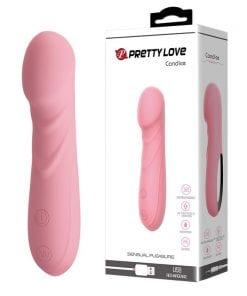 Curved Petal Tip Vibrator Soft Pink "Candice" 142mm