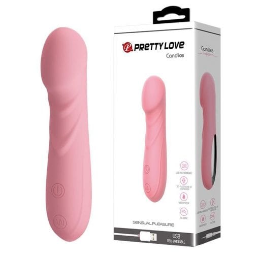 Curved Petal Tip Vibrator Soft Pink "Candice" 142mm