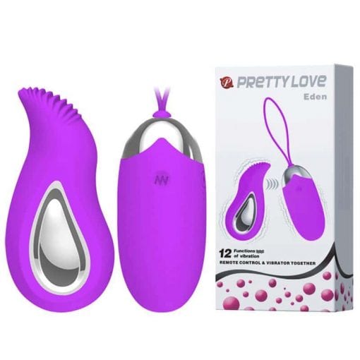 Vibrating Egg & Remote Rechargeable "Eden" Purple