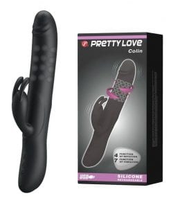 Beaded Insert Vibrator Black "Colin" 250mm