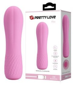 Easy Insertion Mini Vibrator Soft Pink "Alice" 116mm