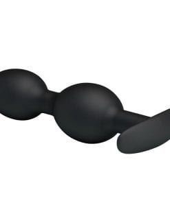 Silicone Anal Ball Butt Plug 4.92" x 1.1" Black