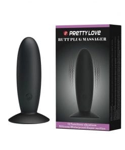 Vibrating Anal Butt Plug 4.3" x 1.3" Black