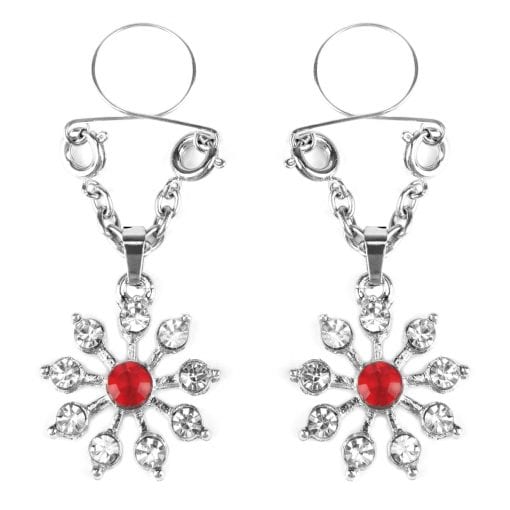 Ruby and Diamond Star Nipple Jewellery