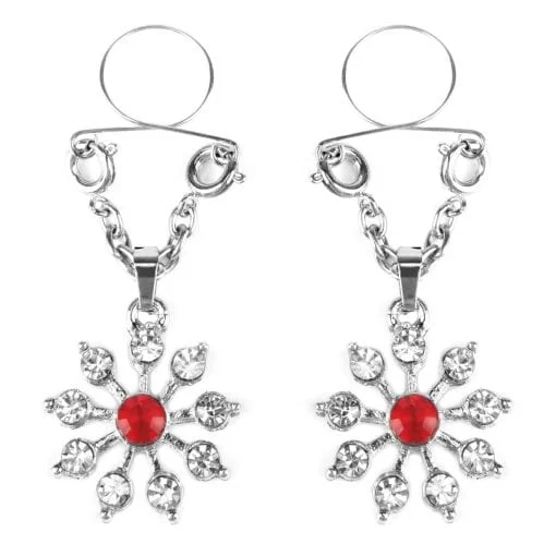 Ruby and Diamond Star Nipple Jewellery